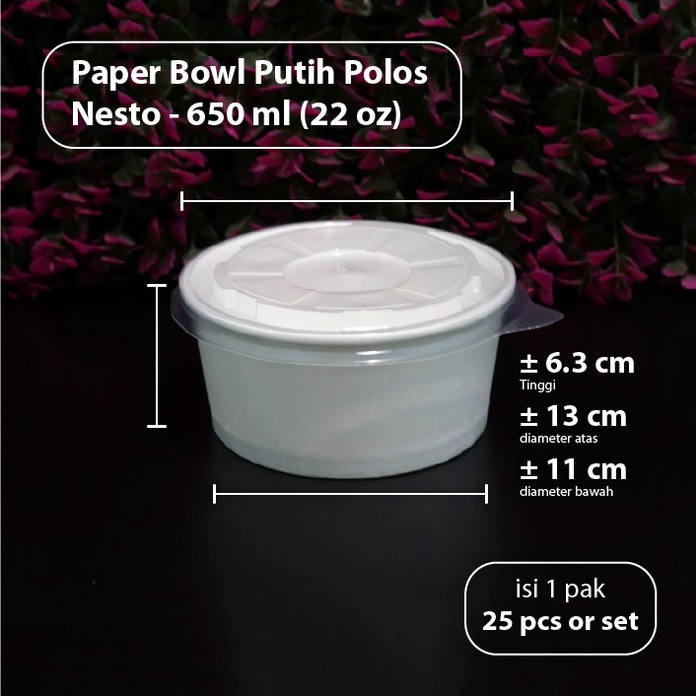 NESTO Paper Bowl 22oz 650ml D13 T65