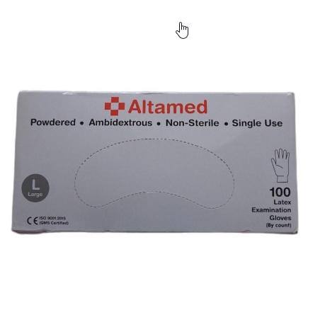 Altamed Sarung Tangan L Latex Putih Pak(50)
