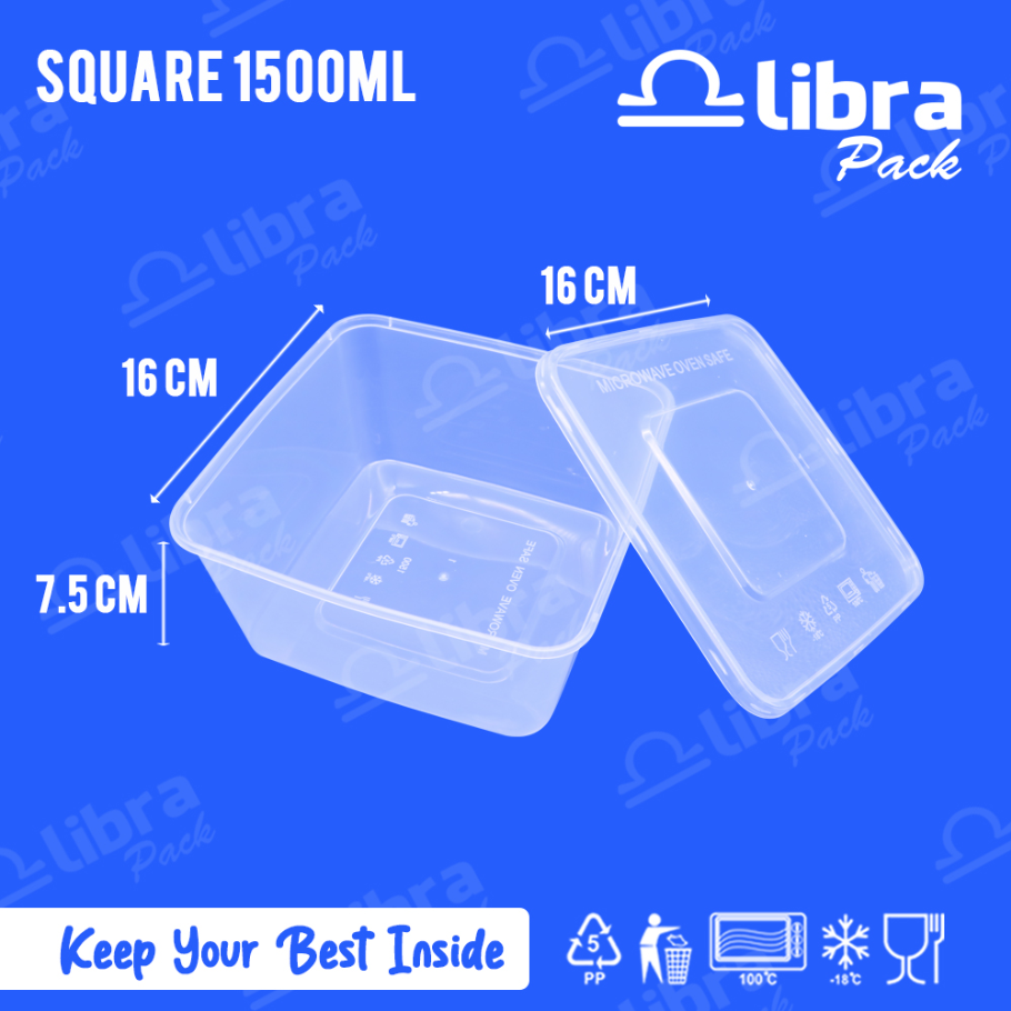 LIBRA Thinwall Square 1500ml