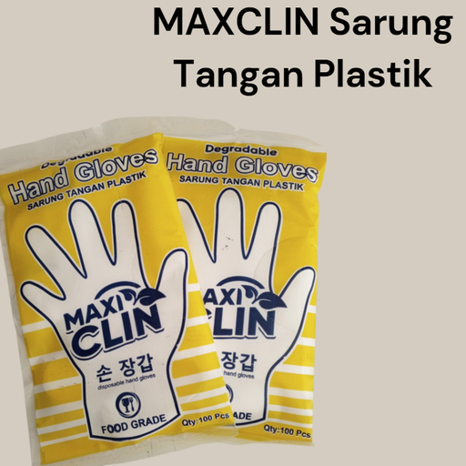 [BTR.STP] MAXCLIN Sarung Tangan Plastik Pak(100)