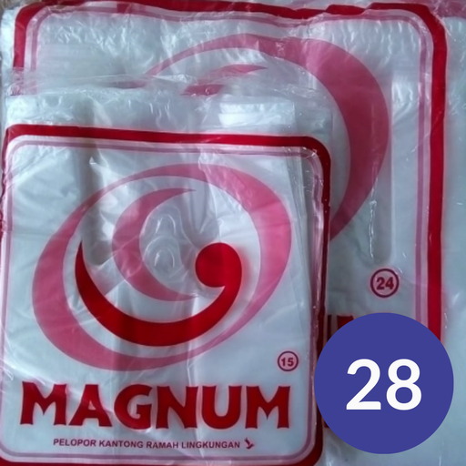 [BTR.M28] MAGNUM Merah Oxium Kresek 002x28x48cm Natural Pak(200g)
