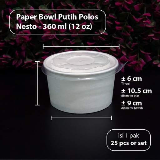 [TPP.NB360] NESTO Paper Bowl 12oz 360ml D105 T6