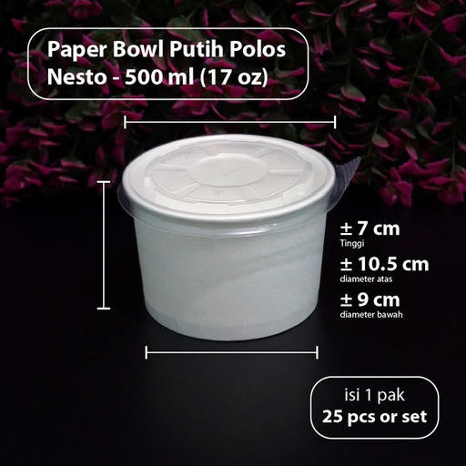 [TPP.NB500] NESTO Paper Bowl 17oz 500ml D105 T7