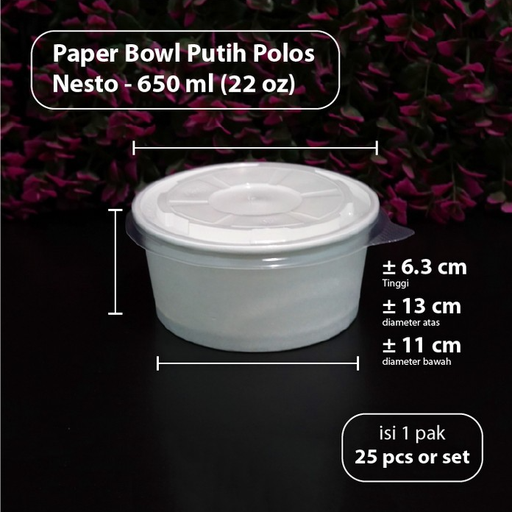 [TPP.NB650] NESTO Paper Bowl 22oz 650ml D13 T65