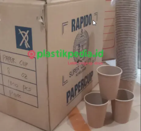 [KMA.C8240] RAPIDO Paper Hot Cup 8oz 240ml Polos Kraft