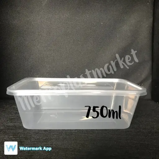 [LJP.T750] WIGO Thinwall Rectangle 750ml