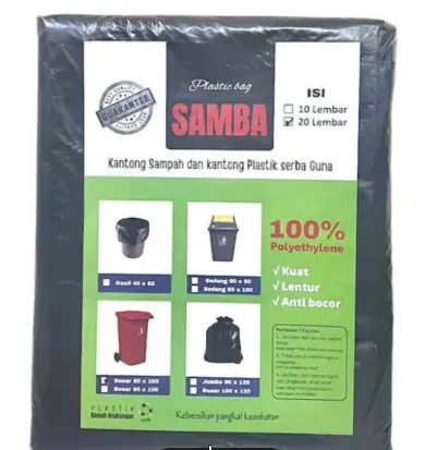[SAM.60100] Samba HD Sampah 60x100 Hitam Pak(20)