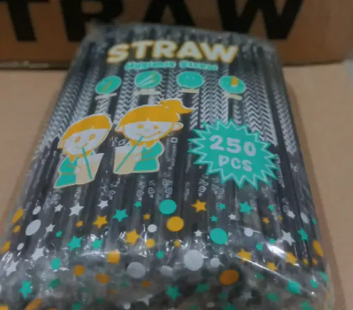 [KMA.P620] PRIMA STRAW Sedotan Steril 620 WF Hitam Pak(250) 