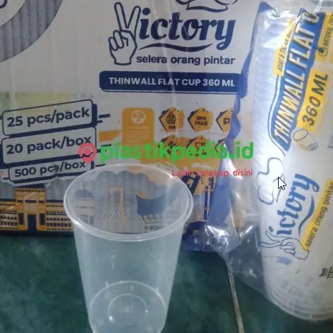 [LJY.360] Victory PP Inject Cup 12oz 360ml Natural 