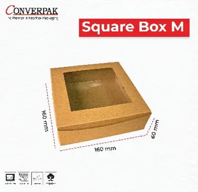 SQUARE BOX KRAFT WINDOW M CONVERPACK