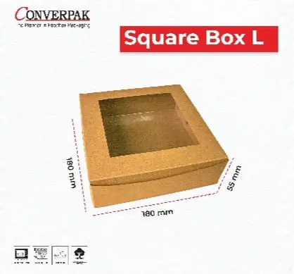 SQUARE BOX KRAFT WINDOW L CONVERPACK