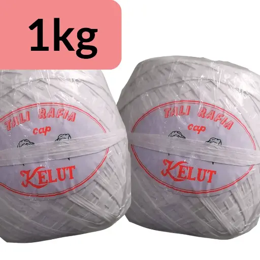 [SPUT.R1P] KELUT Rafia Putih 1kg