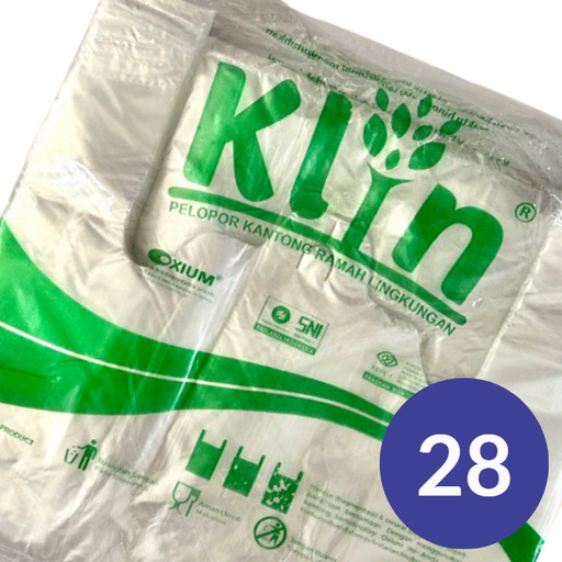 [SEK.28K] KLIN Oxium Kresek 002x28x50cm Natural Pak(30)
