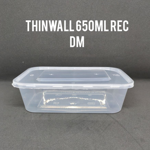 [LSD.D650RK] DM Thinwall Rectangle Kotak 650ml