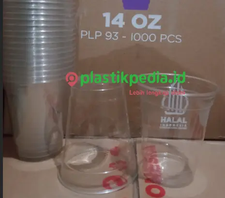 [PLP.148S] POLIPACK PET Cup Standart 14oz 420ml 8gr D92.5