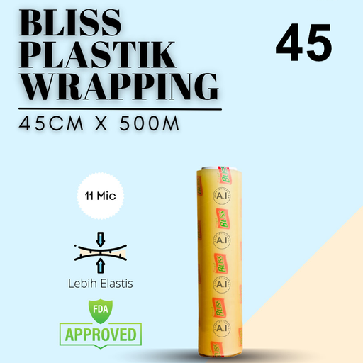 [MJP.BW45] BLISS Cling Wrap 45cmx500m 11mic
