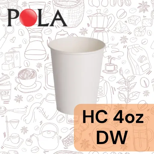 [PPJ.HCDW4] POLA Paper Hot Cup Double Wall 4oz 120ml Putih