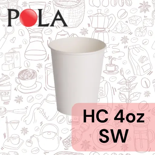 [PPJ.HCSW4] POLA Paper Hot Cup Single Wall 4oz 120ml Putih