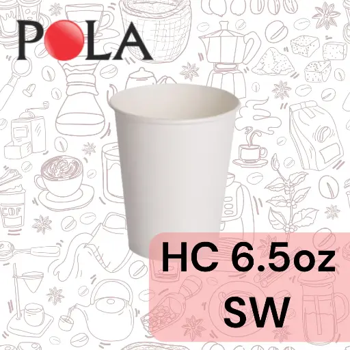 [PPJ.HCSW65] POLA Paper Hot Cup Single Wall 6.5oz 200ml Putih