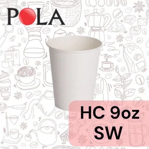 [PPJ.HCSW9] POLA Paper Hot Cup Single Wall 9oz 270ml Putih