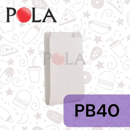 [PPJ.PB40GPW50] POLA Paperbag 235x130x75 PB40 GPW50 Putih Pak(100)