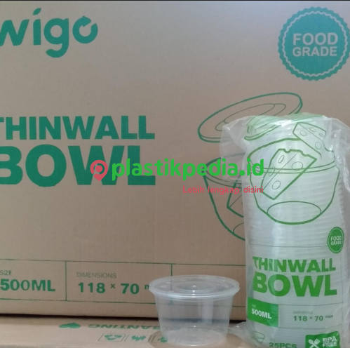 [LJP.WM500] WIGO Thinwall Bowl 500ml RB